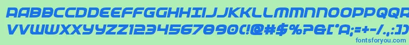 federalservicextraboldital Font – Blue Fonts on Green Background