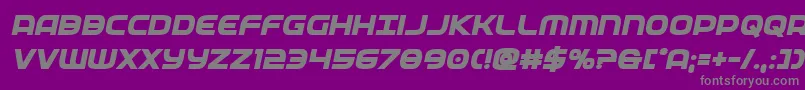 federalservicextraboldital Font – Gray Fonts on Purple Background