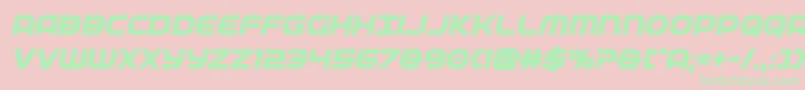 federalservicextraboldital Font – Green Fonts on Pink Background