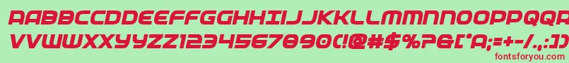 federalservicextraboldital Font – Red Fonts on Green Background