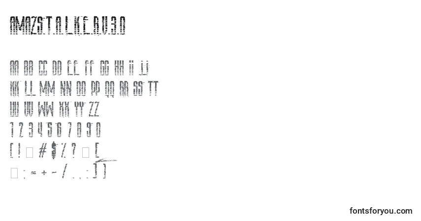 Schriftart Amazs.T.A.L.K.E.R.V.3.0 – Alphabet, Zahlen, spezielle Symbole