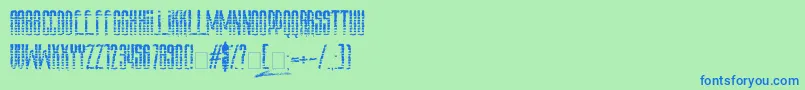 Amazs.T.A.L.K.E.R.V.3.0 Font – Blue Fonts on Green Background