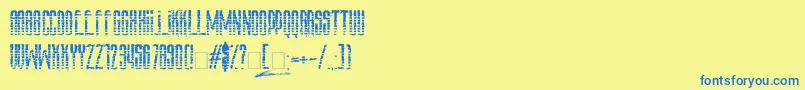 Amazs.T.A.L.K.E.R.V.3.0 Font – Blue Fonts on Yellow Background