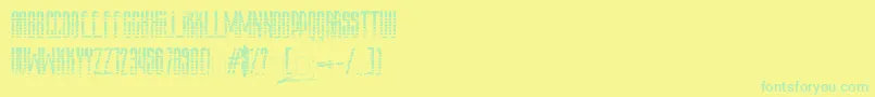 Amazs.T.A.L.K.E.R.V.3.0 Font – Green Fonts on Yellow Background