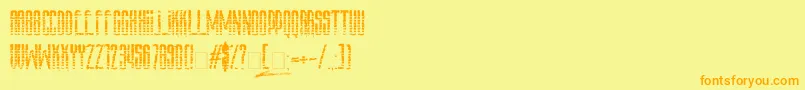 Amazs.T.A.L.K.E.R.V.3.0 Font – Orange Fonts on Yellow Background