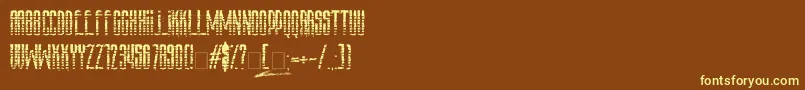 Fonte Amazs.T.A.L.K.E.R.V.3.0 – fontes amarelas em um fundo marrom