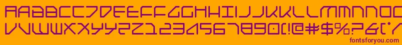 federapolis Font – Purple Fonts on Orange Background