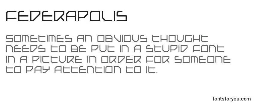 Обзор шрифта Federapolis (126520)