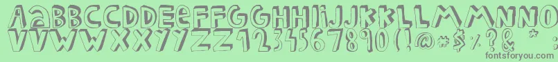 FEDERICO Font – Gray Fonts on Green Background