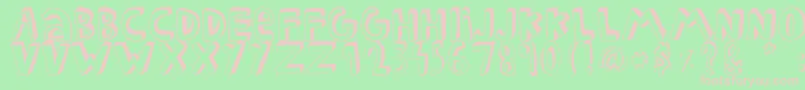 FEDERICO Font – Pink Fonts on Green Background