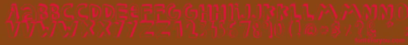 FEDERICO Font – Red Fonts on Brown Background