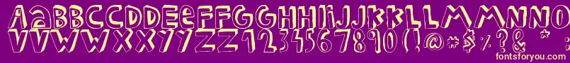 FEDERICO Font – Yellow Fonts on Purple Background