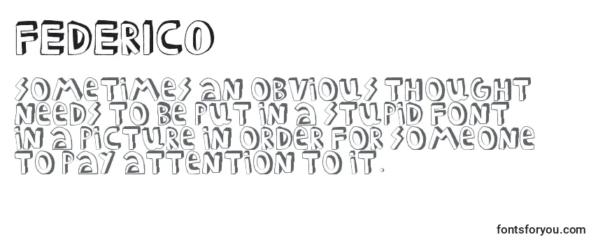 Überblick über die Schriftart FEDERICO (126521)