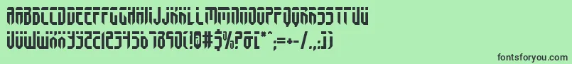 フォントfedyral – 緑の背景に黒い文字