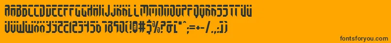 fedyral-Schriftart – Schwarze Schriften auf orangefarbenem Hintergrund