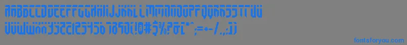 フォントfedyral – 灰色の背景に青い文字