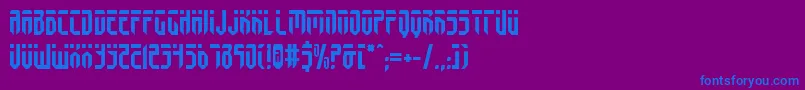 フォントfedyral – 紫色の背景に青い文字