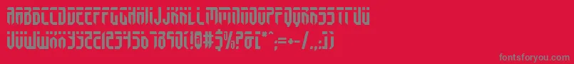 fedyral-fontti – harmaat kirjasimet punaisella taustalla