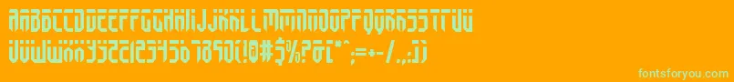 fedyral Font – Green Fonts on Orange Background