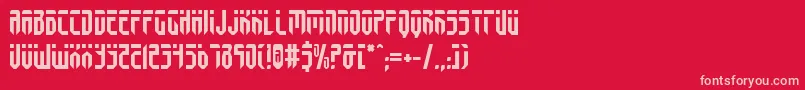 フォントfedyral – 赤い背景にピンクのフォント