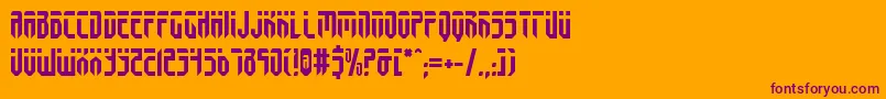 フォントfedyral – オレンジの背景に紫のフォント