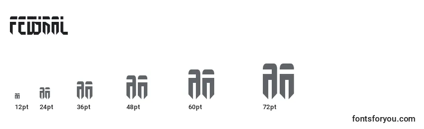 Размеры шрифта Fedyral (126522)