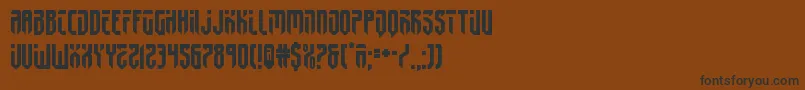 フォントfedyral2 – 黒い文字が茶色の背景にあります