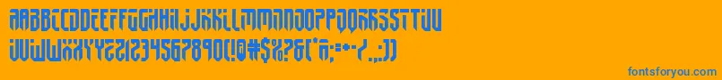 フォントfedyral2 – オレンジの背景に青い文字