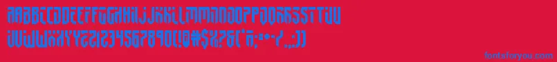 フォントfedyral2 – 赤い背景に青い文字