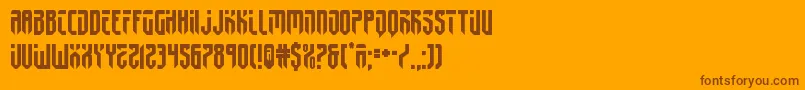 fedyral2-Schriftart – Braune Schriften auf orangefarbenem Hintergrund