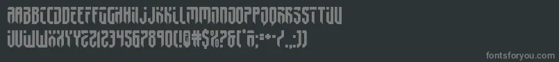 フォントfedyral2 – 黒い背景に灰色の文字