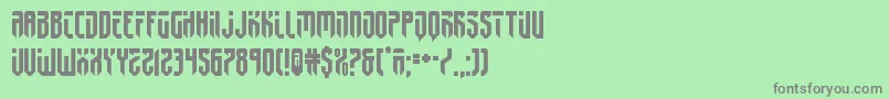 フォントfedyral2 – 緑の背景に灰色の文字