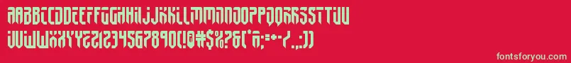 fedyral2 Font – Green Fonts on Red Background