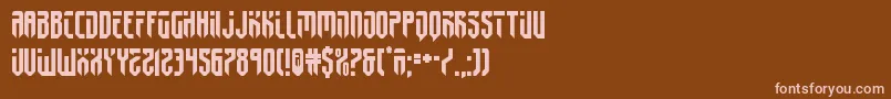 フォントfedyral2 – 茶色の背景にピンクのフォント
