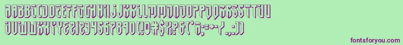 fedyral23d-Schriftart – Violette Schriften auf grünem Hintergrund