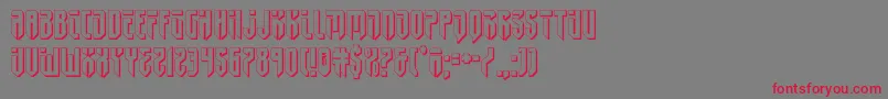 fedyral23d Font – Red Fonts on Gray Background