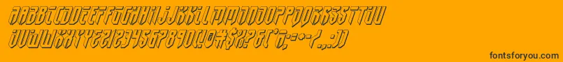 fedyral23dital-Schriftart – Schwarze Schriften auf orangefarbenem Hintergrund