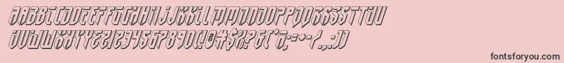フォントfedyral23dital – ピンクの背景に黒い文字