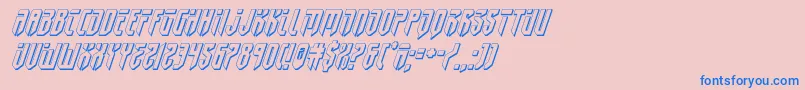 フォントfedyral23dital – ピンクの背景に青い文字