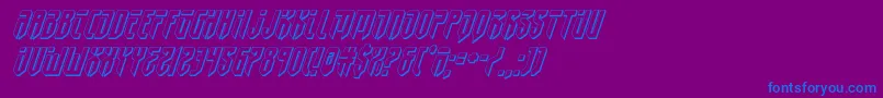 fedyral23dital-fontti – siniset fontit violetilla taustalla
