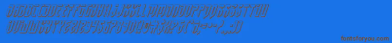 fedyral23dital Font – Brown Fonts on Blue Background