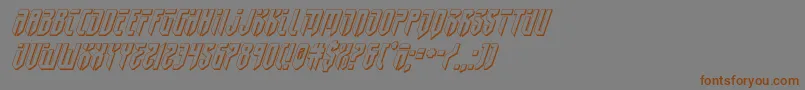 fedyral23dital Font – Brown Fonts on Gray Background