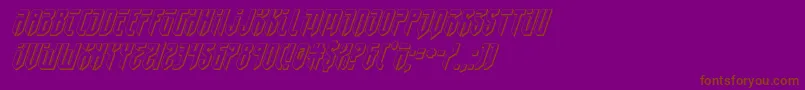 fedyral23dital-fontti – ruskeat fontit violetilla taustalla