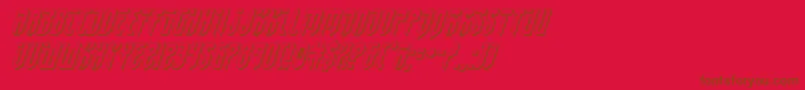 フォントfedyral23dital – 赤い背景に茶色の文字