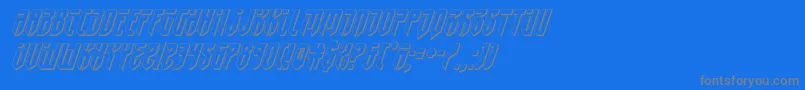 fedyral23dital-fontti – harmaat kirjasimet sinisellä taustalla