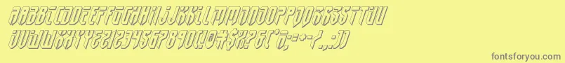 fedyral23dital-fontti – harmaat kirjasimet keltaisella taustalla