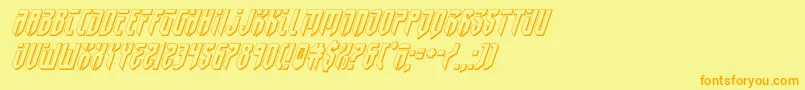 Шрифт fedyral23dital – оранжевые шрифты на жёлтом фоне