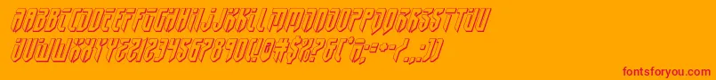 fedyral23dital-Schriftart – Rote Schriften auf orangefarbenem Hintergrund