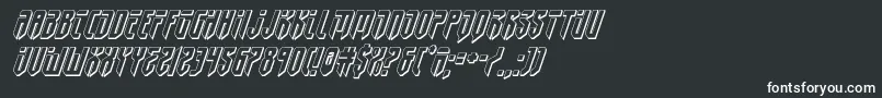 fedyral23dital-Schriftart – Weiße Schriften auf schwarzem Hintergrund