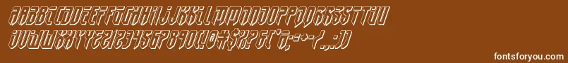 fedyral23dital Font – White Fonts on Brown Background